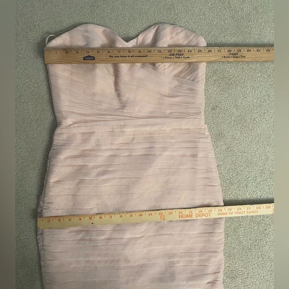 Amsale soft tulle bridesmaid formal long dress in blush, size 12 - Picture 5 of 12